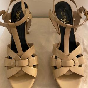 YSL SZ 39.5 Nude Tribute Heels